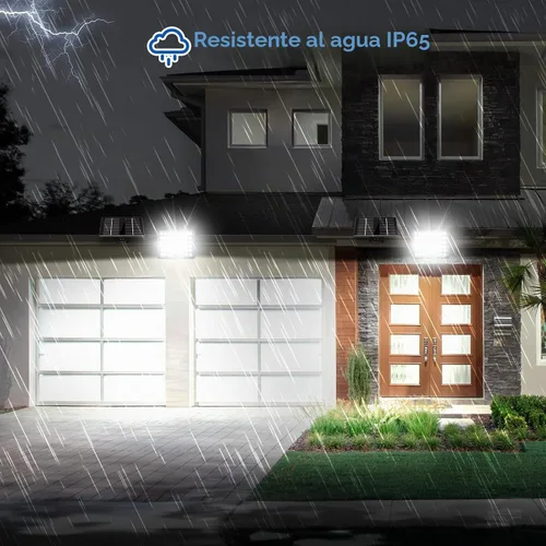 Vista 7 de Aialun 184 luces LED solares de inundación para exteriores, sensor de movimiento, luces de inundación solares con cable de 16.4 pies, impermeable