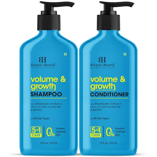 Vista 11 de Botanic Hearth Champú y acondicionador de biotina con colágeno Combate la pérdida de cabello y con ginseng coreano y cúrcuma, acondicionador