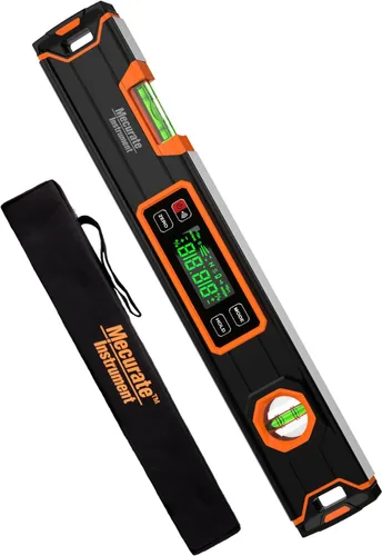 Vista 7 de Mecurate Nivel Digital de 10 Pulgadas, Herramienta de Nivel de Torpedo Profesional de Precisión Inteligente, Pantalla LCD Brillante, Alertas
