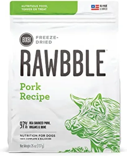 Vista 21 de BIXBI Rawbble - Alimento liofilizado para perros, receta de res, 4.5 onzas, 98% de carne y órganos, sin rellenos, comida cruda para perros apta