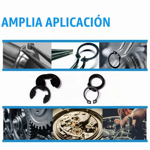 Vista 6 de Mariyandh Juego de 324 piezas de clips E (2.0 mm-12 mm) y anillos de retención externos, kit de surtido de anillos de resorte, surtido de clips C