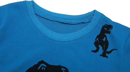 Vista 5 de Conjunto de pijamas para niños, pijamas largos para niños pequeños, ropa de dormir de dinosaurio para niños pequeños