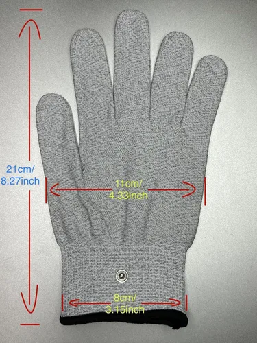Vista 3 de Guantes de conexión a tierra que contienen fibra plateada de nailon para alivio estático, pantalla táctil, gris, talla única disponible, 1 par