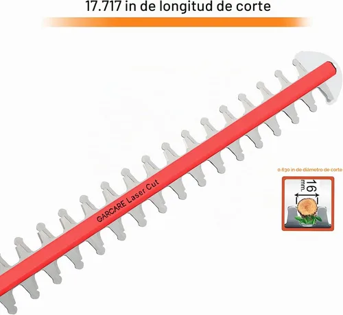 Vista 3 de GARCARE - Cortasetos eléctrico con cable con barra de extensión de 18 pulgadas