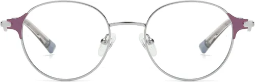 Vista 8 de Cyxus Round Blue Light Blocking Glasses for Women Metal Frame UV Filtering Computer Glasses Clear Lens 8132 oro rosa-8132