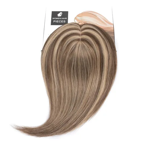 Vista 39 de Rich Choices Pelucas con topper de cabello para mujeres, cabello humano real 100% Remy, sin flequillo, para mujeres con adelgazamiento en la parte