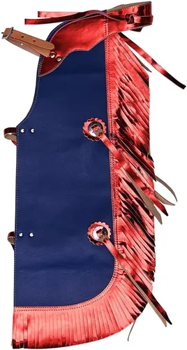 Vista 14 de HILASON Pro Rodeo Bull Riding Chaps de piel sintética juvenil verde oliva base verde oliva Chaps de montar toros Western Chaps cuero Western
