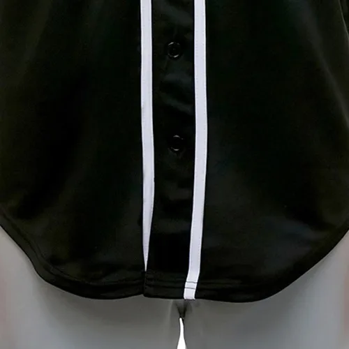 Vista 6 de JC DISTRO Camiseta de béisbol de manga corta con botones para hombre