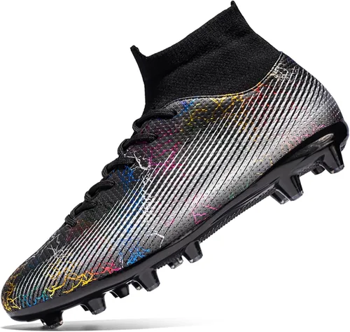 Vista 6 de TSSTL Tacos de fútbol para hombre, ligeros, de alto rendimiento, para interiores y exteriores, para césped profesional, para entrenamiento de picos
