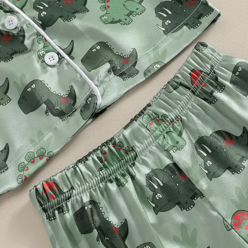 Vista 117 de Conjunto de pijama de manga larga con botones para niña pequeña, conjunto de ropa de dormir