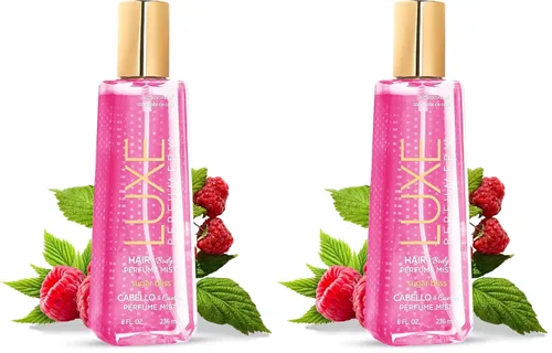 Vista 7 de Luxe Perfumery Sugar Bliss - Perfume en espray para el cabello y el cuerpo, fragancia Sweet Gourmand con frambuesa, chocolate, vainilla y almizcle