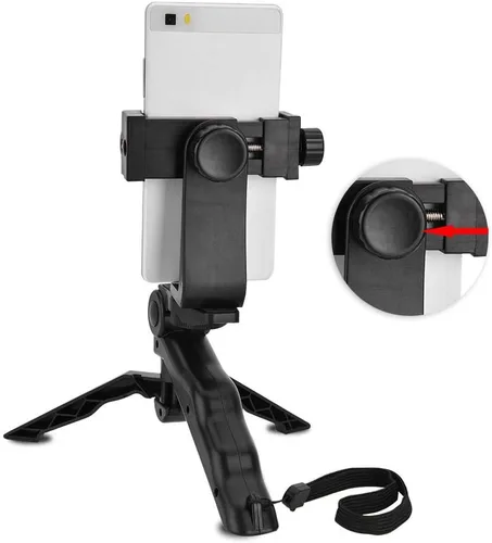 Vista 7 de Soporte de clip para teléfono celular, trípode resistente compatible con iPhone, teléfonos inteligentes, para trípode resistente, para trípode