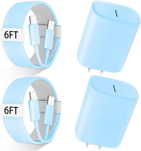 Vista 26 de Cargador para teléfono 17, 16, 15 Pro Max, carga rápida PD de 30 W, cable de carga para iPhone 17 de 6 pies (65 W/3 A), cable largo USB C con iPhone