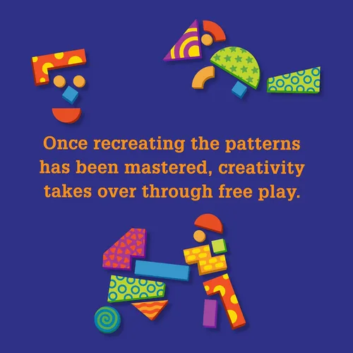 Vista 7 de MindWare Patrones de imaginación: juego creativo y magnético con formas estampadas