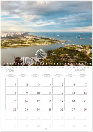 Vista 6 de Singapur - Ciudades modernas y naturaleza intacta. (calendario mensual de pared 2024 11.7 x 16.5 pulgadas (abierto), calendario de 14 meses CALVENDO