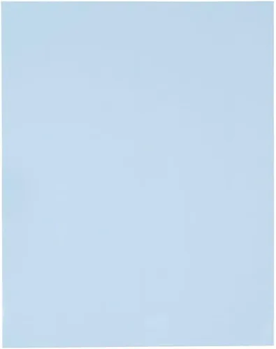 Vista 4 de JAM PAPER Carpetas brillantes laminadas con dos bolsillos, color azul bebé, paquete de 3