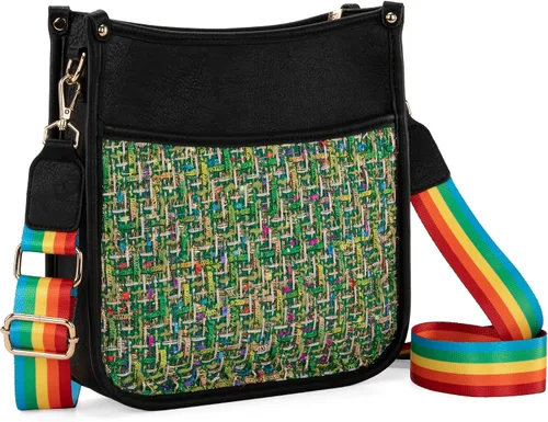 Vista 8 de Montana West Bolsos cruzados para mujer, bolsos de hombro tipo cubo