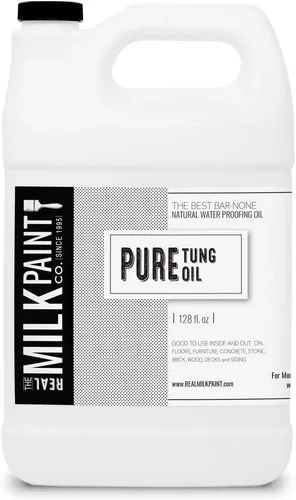 Vista 8 de Real Milk Paint, Aceite de Tung Puro para Acabado de Madera, Tablas de Cortar, Muebles de Exterior, Bloques de Carnicero, Pisos de Madera, Grado
