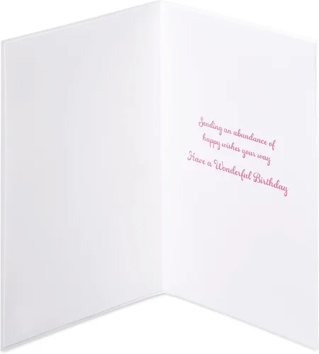 Vista 2 de Tarjeta de cumpleaños de Papyrus para ella - Asociación BCRF (Una abundancia de deseos felices)