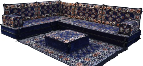 Vista 25 de arabicsofa Juego de Sofá Majlis Árabe de Esquina en Forma de L – Cojín Modular de Piso con Almohadas de Respaldo