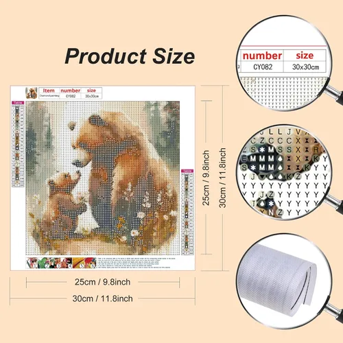 Vista 2 de Stalente Kits de pintura de diamantes para adultos, kits de arte de diamantes 5D para principiantes, pintura de diamante redonda para decoración