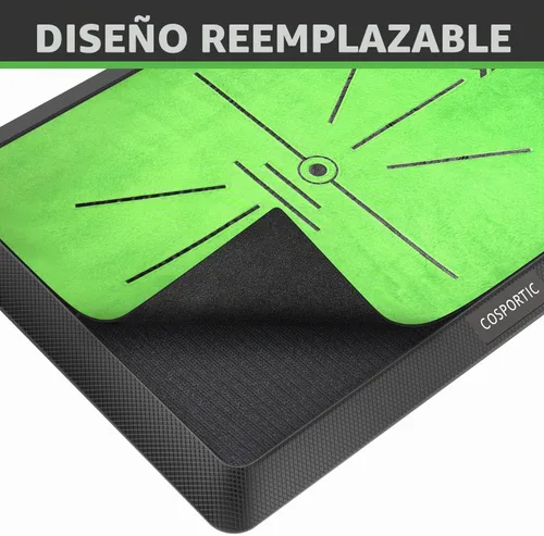 Vista 7 de COSPOPTIC Golf Hitting Mat with Swing Path Feedback, Heavy-Duty Rubber Base Anti-Slip Golf Training Mat, Extra Replaceable Surface, Portable