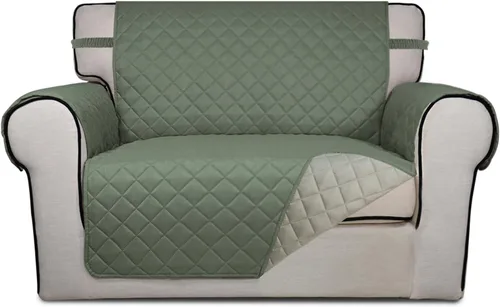 Vista 74 de PureFit - Funda de sofá acolchada reversible, protector de muebles impermeable, funda de sofá lavable con espuma antideslizante y correas elásticas