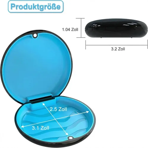 Vista 2 de BVN Estuche de retención delgado – Almacenamiento dental portátil para aparatos ortopédicos, alineadores y protectores bucales Elegante recipiente