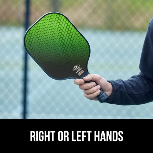 Vista 9 de Gorilla Gear USAPA Approved Pickleball Starter Set, Fiberglass Paddles with Bag and Balls, Indoor Outdoor Court Use, Comfortable Racket Grip