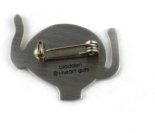 Vista 4 de I Heart Guts Pin de solapa de la vejiga – Don't Stop Relievin, apoyo de salud urinaria, regalo divertido de cirugía de vejiga, conciencia