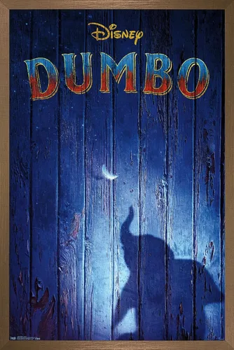 Vista 14 de Trends International Disney Dumbo - Póster de pared Teaser, 14.725 x 22.375 pulgadas, versión enmarcada de madera de granero Versión enmarcada