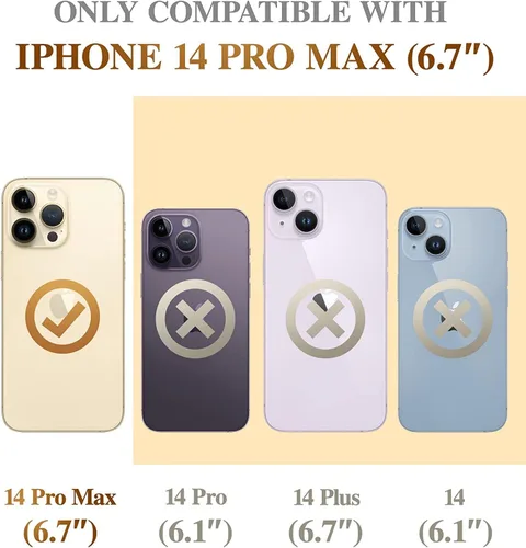Vista 5 de Funda de teléfono de caballo negro compatible con iPhone 14 Pro Max, funda de caballo exquisita y fresca para iPhone 14 Pro Max, funda protectora