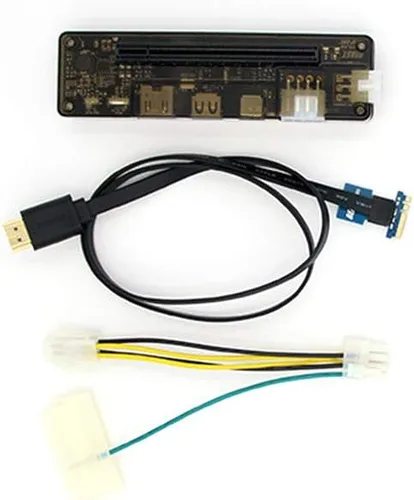 Vista 5 de JMT EXP GDC Notebook externo PCI-E Discrete Graphics Beast Series Estación de acoplamiento externa para portátil Mini PCI-E/M.2 A Key No Power