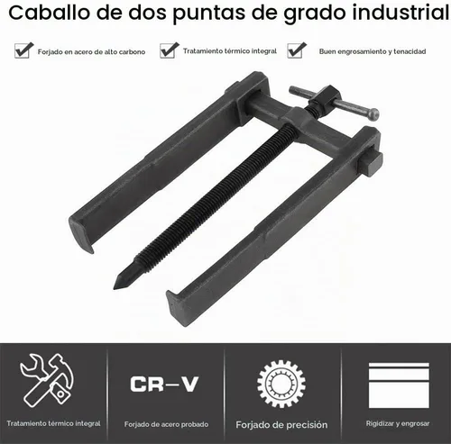 Vista 2 de Extractor de rodamientos de dos mordazas, herramienta de extracción de dos mandíbulas ajustable, herramienta extractor de rodamientos, removedor