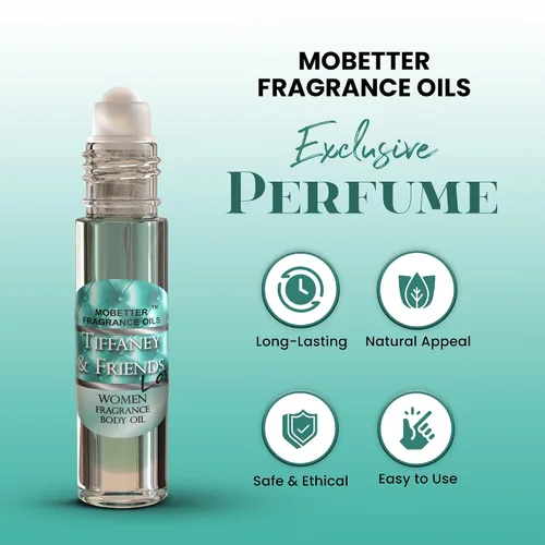 Vista 2 de MoBetter Fragrance Oils - Aceite corporal con perfume para mujer, fragancia Tiffaney & Friends Love