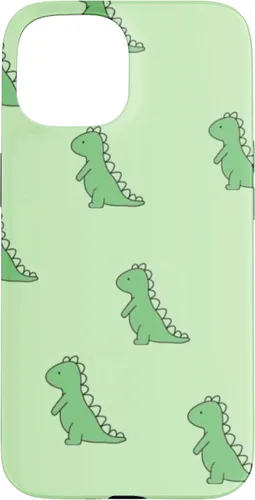 Vista 6 de Lindo dinosaurio verde bebé Dino TRex en verde para mujeres y niñas caso para iPhone 17