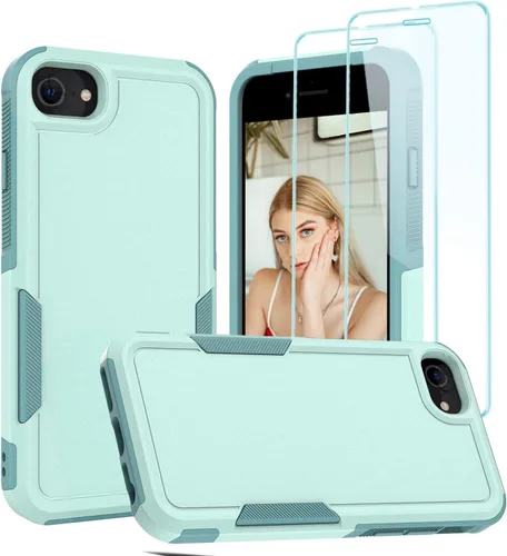 Vista 53 de Jeylly Funda para iPhone SE/Funda para iPhone 5S, Exterior de Plástico Duro que Absorbe Golpes + Interior de Silicona de Goma Defensor contra
