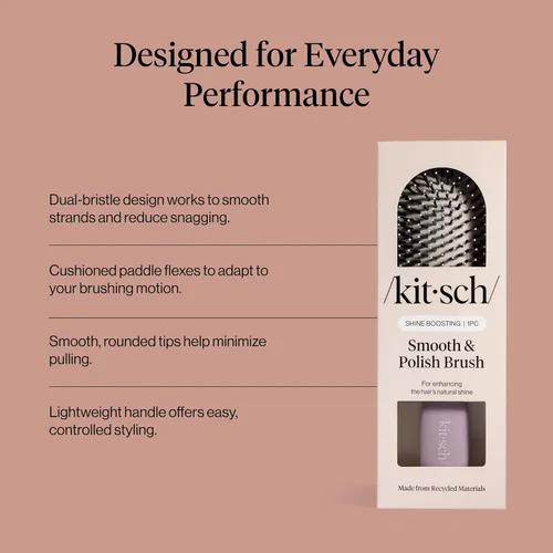 Vista 3 de Kitsch Cepillos para el cabello suaves y pulidos para mujeres y hombres, violeta suave