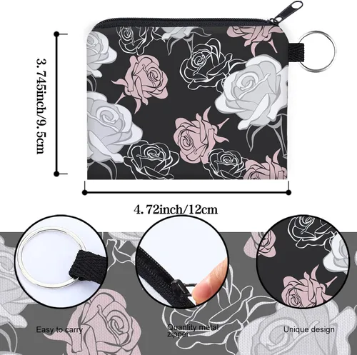 Vista 2 de Bolsa de maquillaje, bolsa de viaje, bolsa de cosméticos, organizador de artículos de tocador con cremallera pequeña para mujer, Paquete de 10