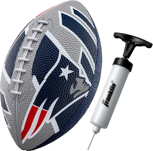 Vista 29 de Franklin Sports NFL Team Footballs - Rubber Youth Mini Balls for All Teams - Kids 8.5" Football + Air Pump Sets - Official NFL Licensed
