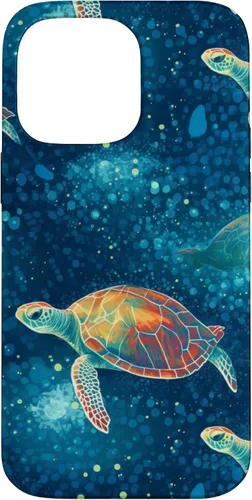 Vista 21 de iPhone 16 Magical Sea Turtles Case