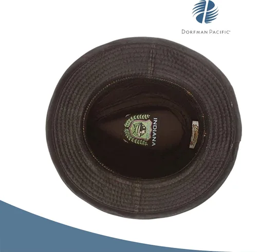 Vista 4 de Dorfman Pacific Indiana Jones - Gorro de algodón desgastado para hombre Marrón