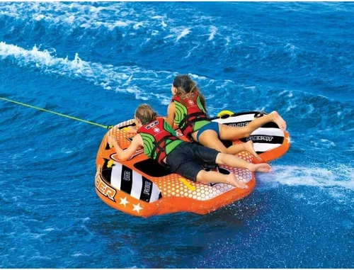 Vista 5 de Wow Sports Glider Towable Tube - Flex Seating - Soft Top - for Boating