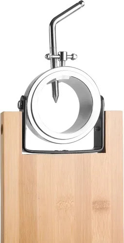 Vista 5 de IBILI Gastroteka - Jamonero plegable giratorio de bambú y acero inoxidable, 18.9 x 6.9 in