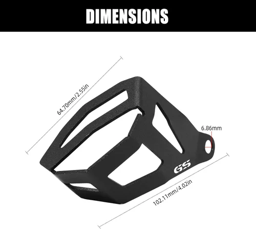Vista 3 de Bomba de freno trasero para motocicleta Tanque de líquido Depósito de aceite Protector de cubierta de depósito para R1200GS R1250GS R 1200 1250 GS