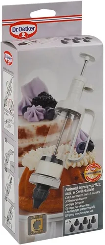 Vista 6 de Dr. Oetker Jeringa de glaseado con una sola mano con 6 boquillas