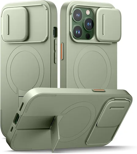 Vista 83 de SURITCH Funda para iPhone Air con cubierta de control de cámara, funda deslizante para cámara y soporte ajustable, compatible con MagSafe, a prueba