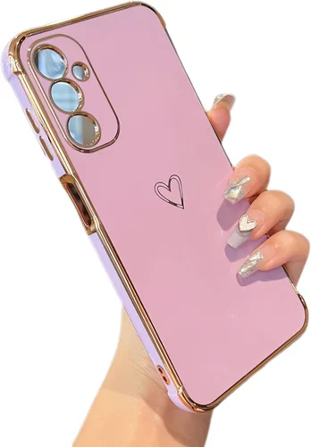 Vista 20 de ZTOFERA Funda diseñada para Google Pixel 7a, bonito diseño de corazones de amor con borde chapado y protección de lente de cámara, para Google Pixel