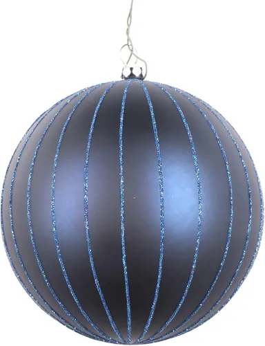 Vista 39 de Vickerman Adorno navideño de bola de avena mate con purpurina de 5 pulgadas. Incluye 4 piezas por bolsa.