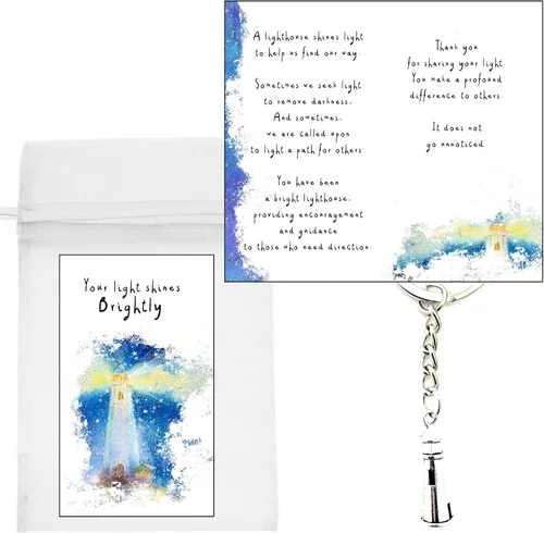 Vista 3 de Smiling Wisdom 20 regalos a granel Empleado ilumina un camino para otros tarjetas y regalo de faro 60 piezas personal del equipo maestros